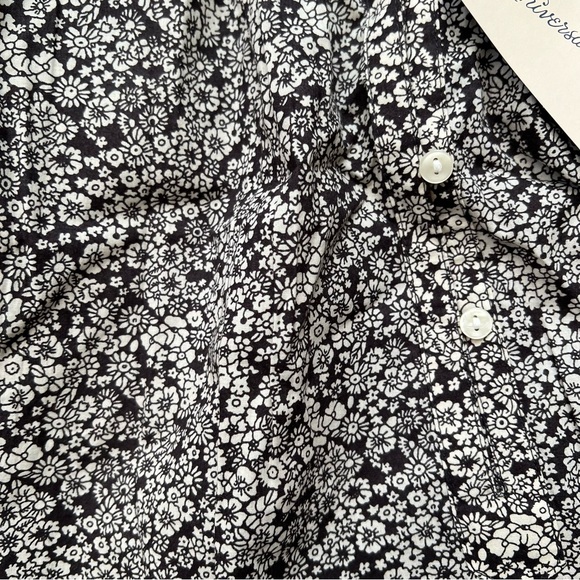 Universal Threads | Black Flora Peasant Blouse Sz M - Picture 4 of 7